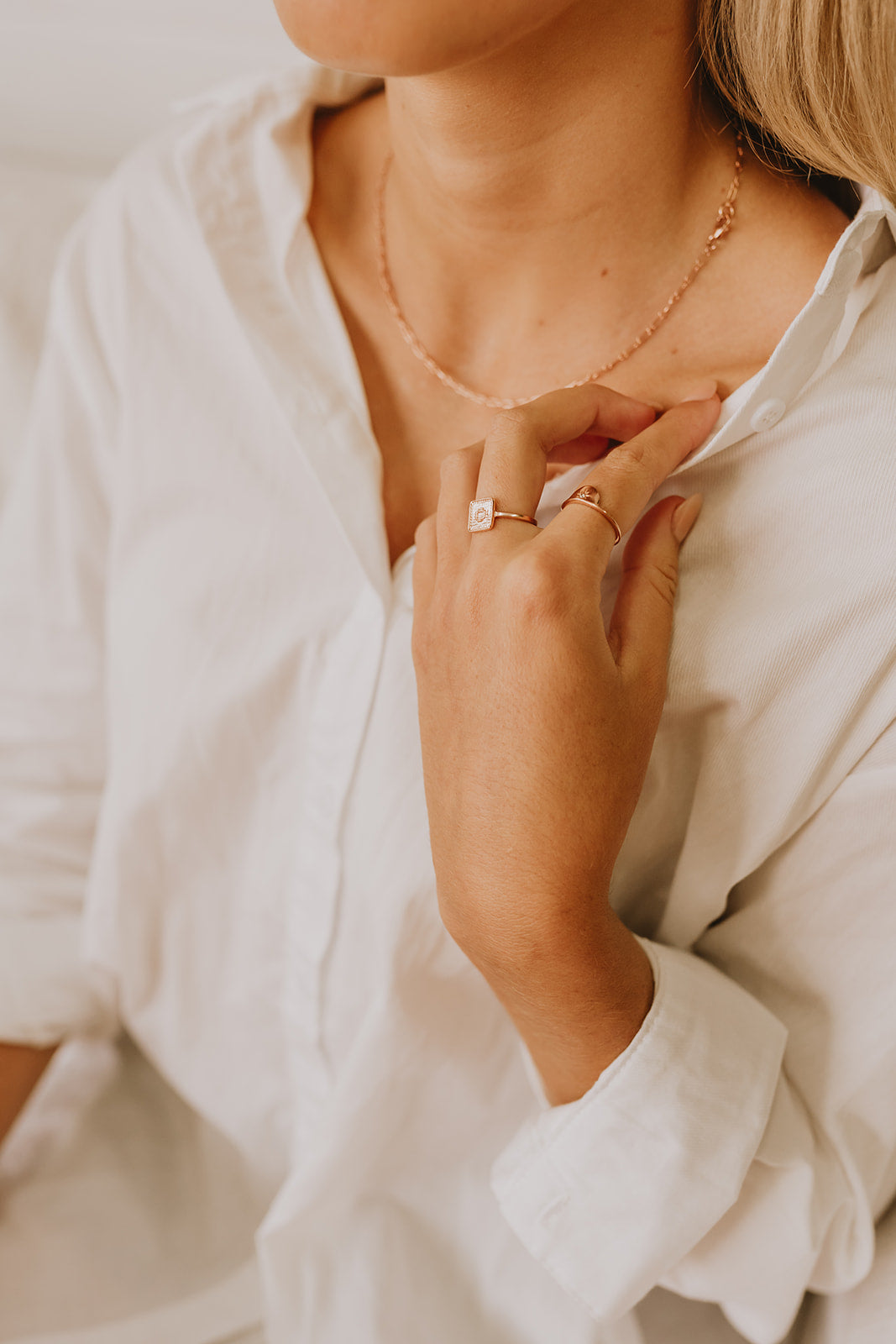 Beverley Rose Gold Stacker Ring